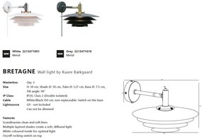 Aplica de perete design clasic Bretagne alb