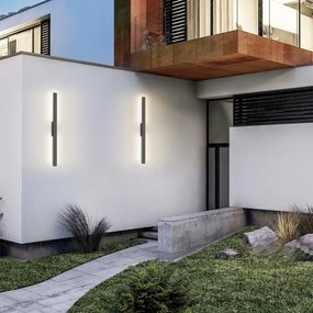 Brilagi - Aplica LED de exterior LUNA, 24 W, 230 V, 4000 K, IP65, antracit