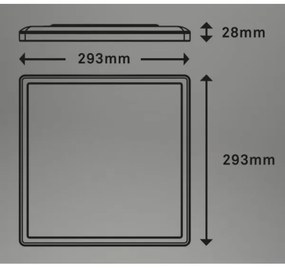 Plafonieră LED dimabilă Briloner 7082-015 SLIM LED/18W/230V 2700-6500K + telecomandă