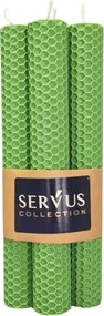 Set 4 Lumanari tip fagure din ceara colorata, rulate manual - Verde deschis 3,5 cm, 5 cm, Verde deschis
