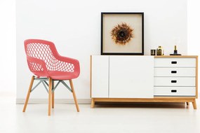 Set 4 scaune Minimalist rosii