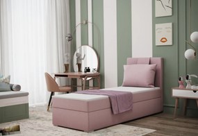 Expedo Pat tapitat boxspring MIRANDA + topper, 90x200, soro 34, dreapta