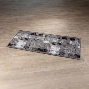 decoDoma Covor runner Patchwork gri 67 x 350 cm