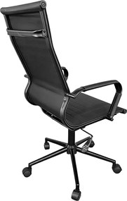 Scaun de birou directorial, Valter, Negru, 55.5x58x118 cm