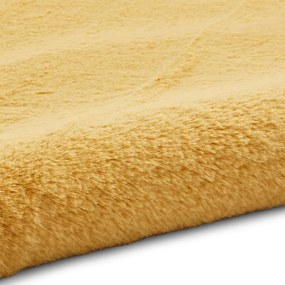 Covor rotund Think Rugs Teddy, ⌀ 120 cm, galben