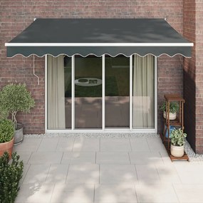 Copertina retractabila, antracit, 3,5x2,5 m, textil si aluminiu