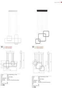 Redo 01-2099 - Lustră LED dimerizabilă suspendată pe cablu THAI, 86W/230V, alb