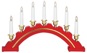 Decorațiune luminoasă roșie/aurie cu model de Crăciun Celine – Markslöjd