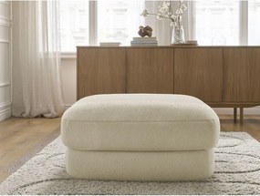 Taburet bej cu tapițerie din țesătură bouclé Leonore – Bobochic Paris