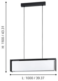 Lustră LED RGBW dimabilă pe cablu VALDELAGRANO-Z LED/33,6W/230V Eglo 900075