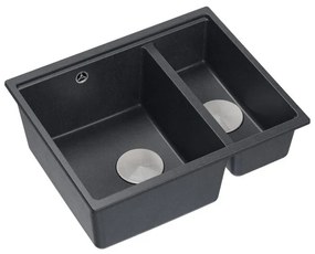 Chiuveta din granit Logan 150 negru metalic