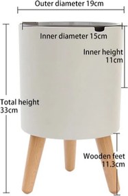 Ghiveci din plastic cu sistem de auto-irigare ø 19 cm Calla - Tomasucci