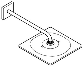 GROHE 26564000 - Set cu cap de duș RAINSHOWER MONO 310 CUBE 422 mm crom
