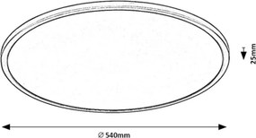 Plafoniera LED moderna Ezio 36W negru, alb