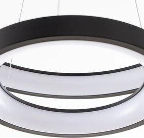 Brilagi - Lustră LED dimabilă pe cablu FALCON SLIM LED/68W/230V Ø 50 cm neagră + telecomandă