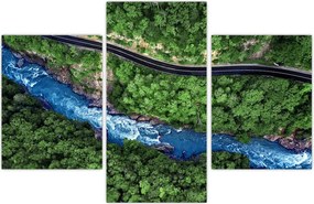 Tablou - Râu între munți, Caucaz, Rusia (90x60 cm)