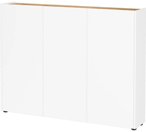 Dulap alb cu aspect de lemn de stejar 138x105x25 cm Libbiano – Germania