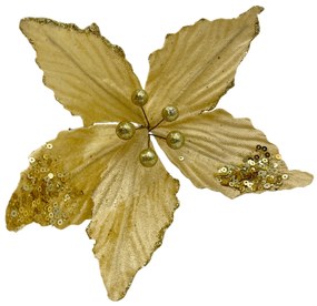 Ornament brad Craciunita Hope 16cm, Auriu