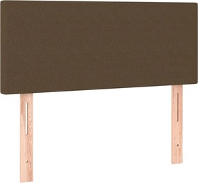 vidaXL Tăblie de pat, maro închis, 80x5x78/88 cm, textil