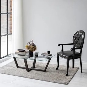 Măsuță de cafea AMALFI 35x105 cm pin/transparent