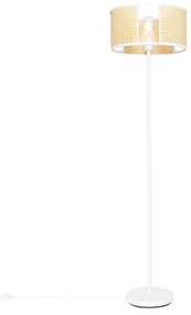 Lampă de podea orientală albă cu ratan 40 cm - Akira