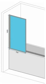 Paravan de cada Rea Elegant auriu 70x140 cm