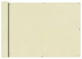 vidaXL Prelată balcon, material textil oxford, 75 x 400 cm, crem