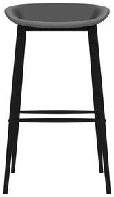 Set mobilier de bar, 5 piese, negru si gri negru si gri, 5