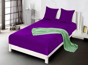 Cearsaf Cocolino microplus cu elastic SOFT 90x200 cm mov inchis