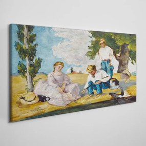 Tablou canvas Personaje din pădure de picnic