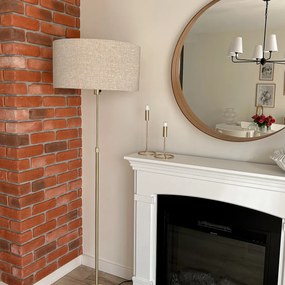 Lampă de podea reglabilă aurie cu abajur gri deschis 50 cm - Parte