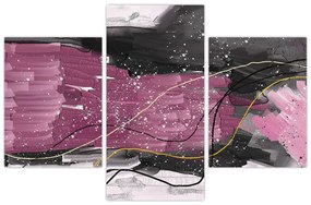 Tablou - Abstracție roz-roșu (90x60 cm)