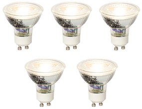 Set de 5 becuri LED GU10 reglabile 5W 370lm 3000K