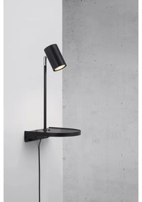 Nordlux - Lampă de perete CODY cu poliță, 1xGU10/15W/230V, neagră