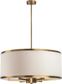 Lustra WAY 11655, auriu/crem, metal/material textil, 60x83 cm