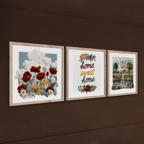 Tablouri 3 buc. 30x30 cm Sweet Home – Styler