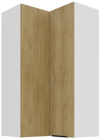Dulap superior de bucătărie de colț Carminia 60x60 GN-108 2F (90) (stejar cremona + alb). 1128065