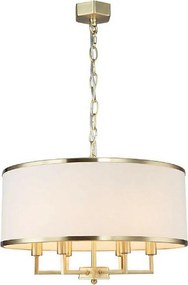 Open Design OR80230 - Lustră CASA suspendată cu lanț, 6xE14/15W/230V, cremă/alamă