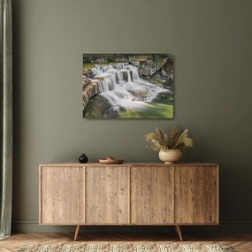 Tablou pe sticlă cu cascade (70x50 cm)