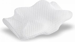 Perna cervicala ortopedica CERVI-SAN Memory Plus, doua inaltimi si suport brate, husa Tencel