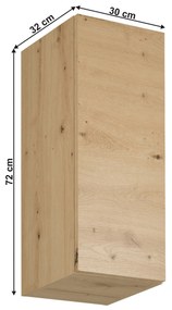 Zondo Dulap superior de bucătărie G30 Langari (stejar artisan) (S). 1016836