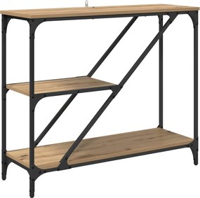 vidaXL Masă de consolă Stejar Artizanal 88,5 x 30 x 75 cm