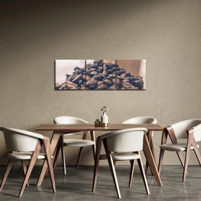 Tabloul cu cafea (cu ceas) (90x30 cm)