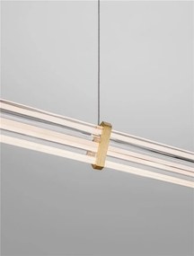 Lustra LED 2700K suspendata design liniar PHEME auriu periat