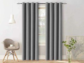 Draperie gri deschis OXFORD 140x250 cm Agatat: Inele metalice