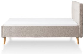 Pat matrimonial gri/maro tapițat fără somieră 180x200 cm Smart – Meise Möbel