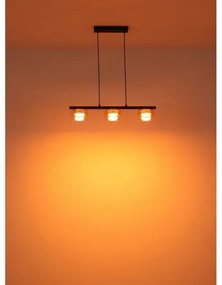 Lustră LED pe cablu Globo 16055-3HG HIGGINS 3xGX53/6W/230V fumuriu/maro