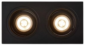 Spot EMBED 2xGU10/50W/230V negru Lucide 22959/02/30