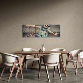Tablou - Tânăr aviator (cu ceas) (90x30 cm)
