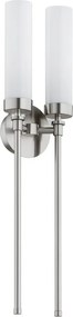 Aplica de perete stil elegant PRESTON 2 nickel/sticla opal